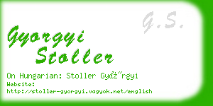 gyorgyi stoller business card